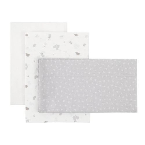 Juego de s&aacute;banas para minicuna Ardi gris