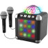 Karaoke con 2 Microfonos, Luces y Leds Disco