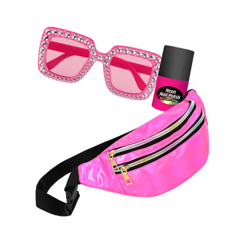 Kit de accesorios rosa fluo para adultos