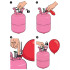Kit de cilindro de helio con 12 globos negros 12 globos dorados y cinta