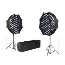 Kit de iluminación de 2 SoftBox octagonales UPFK-PKSB06