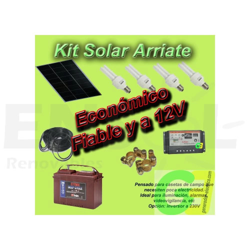 Kit Solar Arriate con 50W Solar y bater&iacute;a