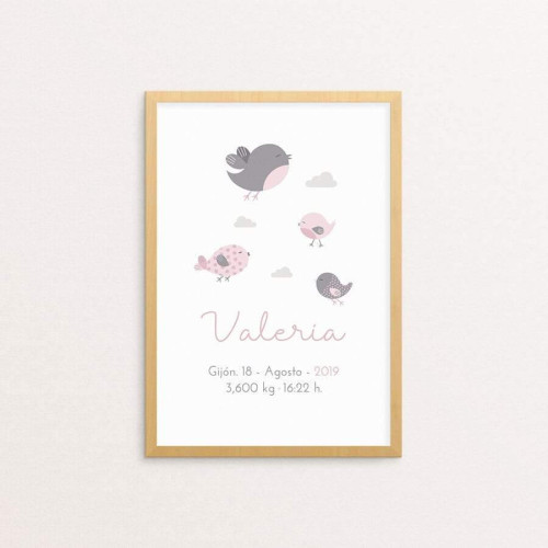 L&aacute;mina personalizada Pajaritos