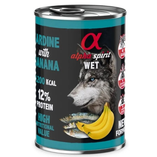 Lata Alpha Spirit Grain Free Sardina Con Pl&aacute;tano 400gr