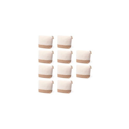 Lote de 10 Neceser algod&oacute;n y yute