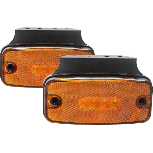 Luz Delimitaci&oacute;n Lateral LED &Aacute;mbar IP67 ECE Pack 2 para Cami&oacute;n
