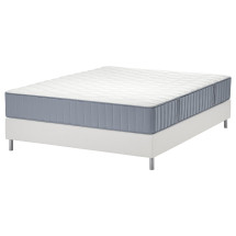 LYNGÖR Base cama con somier - Vågstranda firme/azul claro bl...