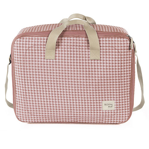Maleta maternal I Love Vichy rosa