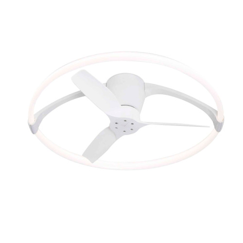 Mantra Nepal Mini ventilador de techo con luz plaf&oacute;n LED 55W blanco 7801