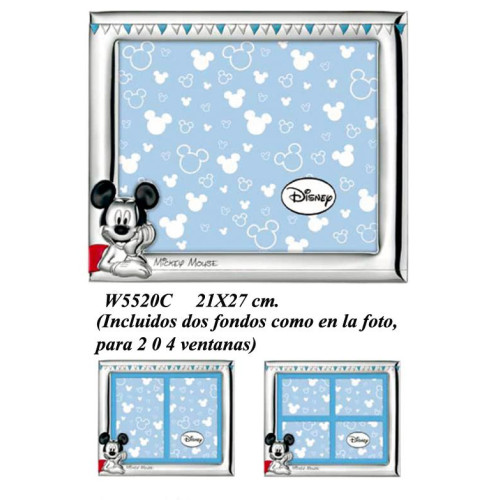 Marco de plata infantil disney Mickey Mouse 21x27