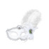 M&aacute;scara blanca con pluma
