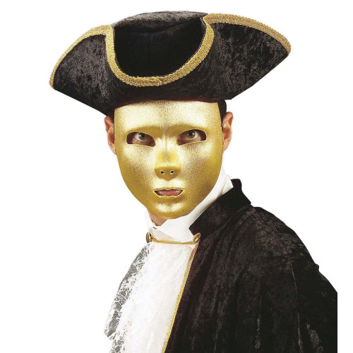 M&aacute;scara Dorada de Tela