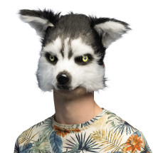 Máscara de Peluche Husky