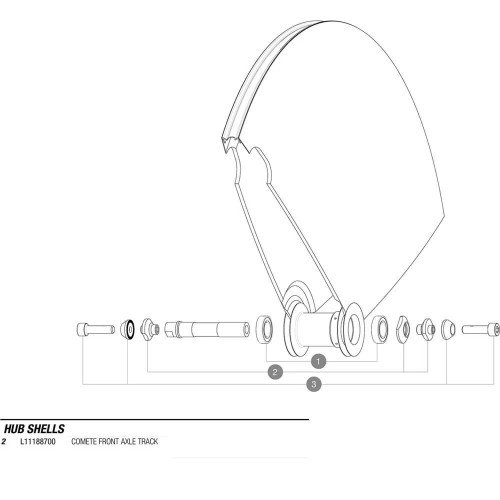 Mavic Adaptador Comete Front Axle Track