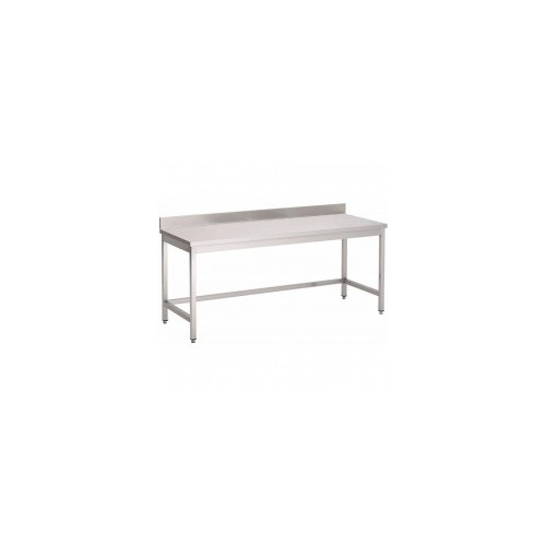 Mesa de acero inoxidable Gastro-M sin estante con peto 1600x700x850mm GN119