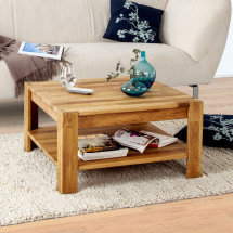 Mesa de centro de madera maciza de roble Mauritz 4 | NordicS...