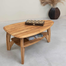 Mesa de centro de madera maciza de roble Vankel | NordicStory