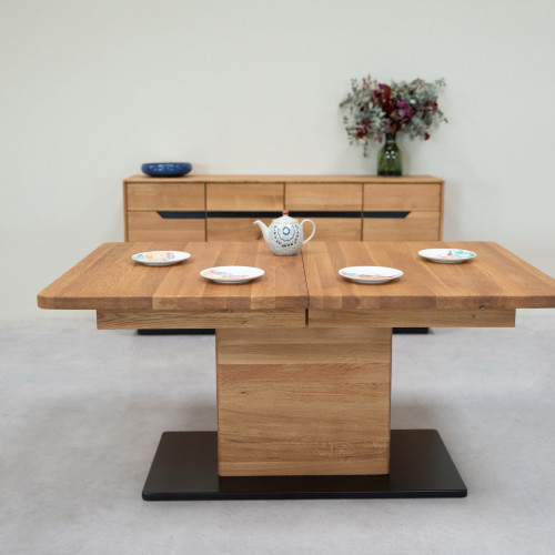 Mesa de comedor extensible de madera maciza roble Bremen | NordicStory