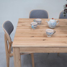 Mesa de comedor de madera maciza de roble Krona | NordicStor...