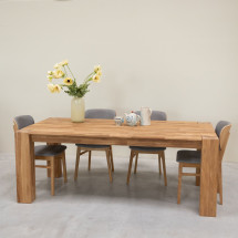 Mesa de comedor de madera maciza de roble Mauritz 3 | NordicStory