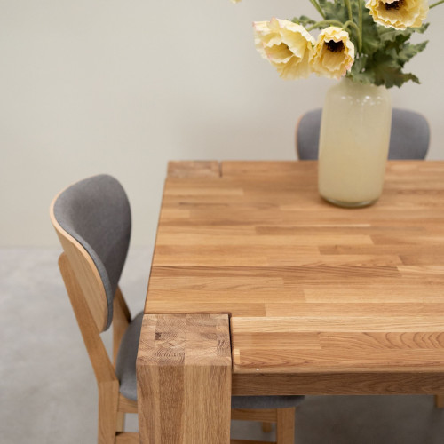 Mesa de comedor de madera maciza de roble Mauritz 3 | NordicStory
