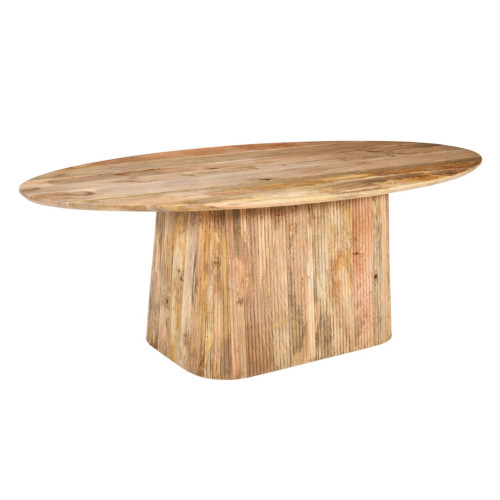 Mesa de comedor ovalada 200x100 madera mango Terry