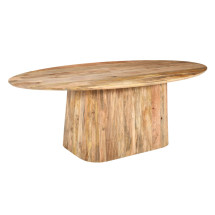 Mesa de comedor ovalada 200x100 madera mango Terry