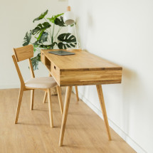 Mesa escritorio de madera maciza de roble Escandi 5 | Nordic...