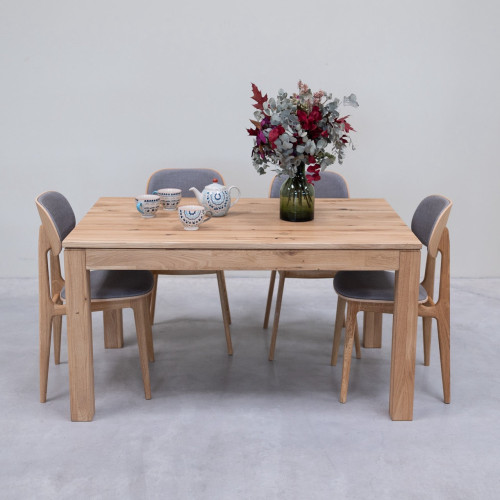 Mesa extensible de comedor de madera maciza de roble L2 | NordicStory