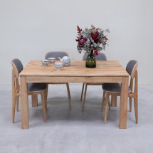 Mesa extensible de comedor de madera maciza de roble L2 | No...
