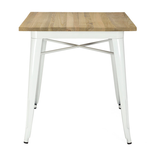 Mesa vintage lix Madera clara blanca
