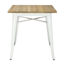 Mesa vintage lix Madera clara blanca
