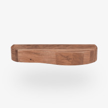 Mesilla flotante Nax de madera maciza de acacia con caj&oacute;n curvo 60 &times; 25 &times; 8 cm