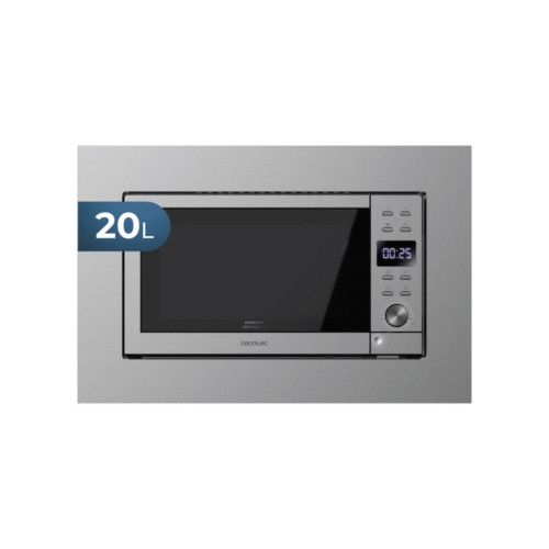 Microondas integrable Cecotec GrandHeat 2000 Built-In 700W 20L con grill acero gris