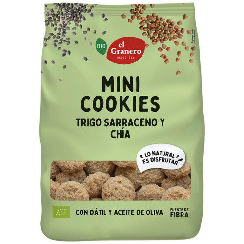 Mini Cookies Ch&iacute;a Bio &middot; El Granero Integral &middot; 130 gramos