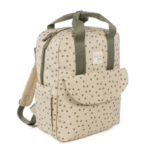 Mochila maternal corazones Poppy musgo