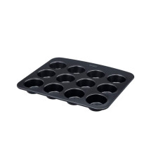 Molde para magdalenas Glide Pyrex bandeja horno acero negro