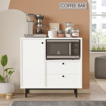 Mueble auxiliar Colima 1 puerta y 2 cajones blanco 85x88x35,...