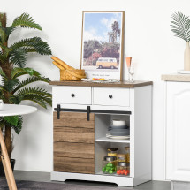 Mueble auxiliar Cross Homcom puerta corredera con botellero ...