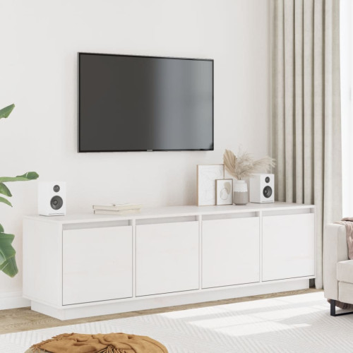 Mueble TV Atenas 4 puertas blanco 45x156x37 cm