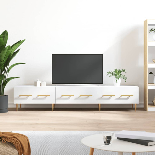 Mueble TV Cristina 3 cajones + tiradores blanco 30x150x36 cm