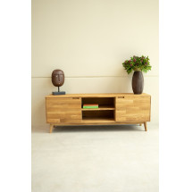 Mueble de TV de madera maciza de roble Escandi | NordicStory