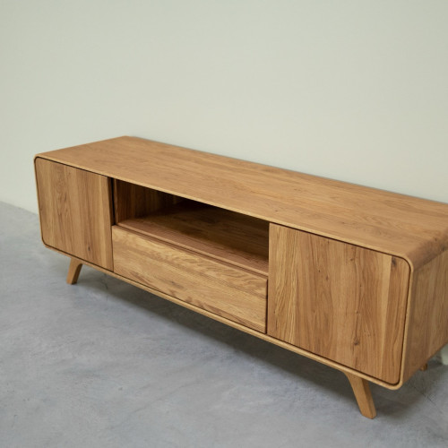 Mueble de TV de madera maciza roble Geneva 1 | NordicStory