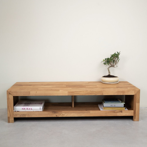 Mueble de TV de madera maciza de roble Kaira | NordicStory