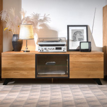 Mueble de TV de madera maciza de roble Moritz | NordicStory