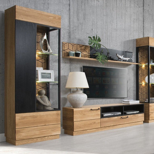 Mueble TV madera de roble MOZAIK 25 | LoftStory