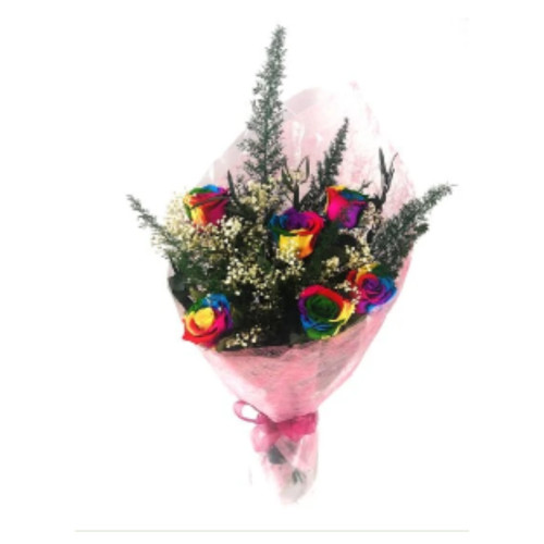 Mundo Eterno Ramo De 6 Rosas Eternas Multicolor