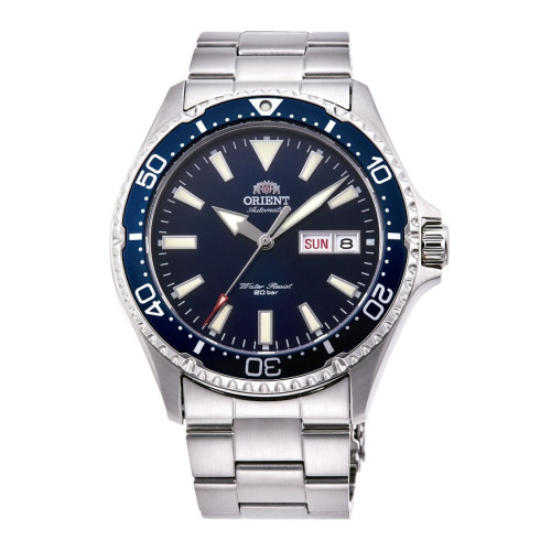 Orient Kamasu azul ra-aa0002l19b cristal zafiro