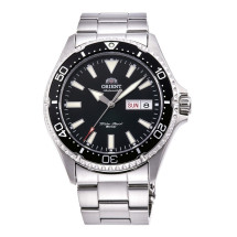 Orient Kamasu negro ra-aa0001b19b cristal zafiro