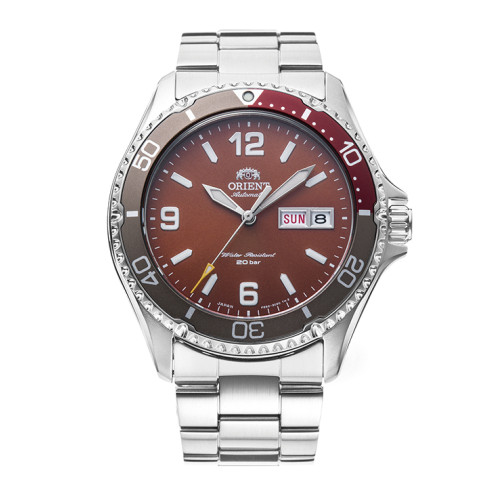 Orient Kamasu RA-AA0820R19B reloj rojo atardecer